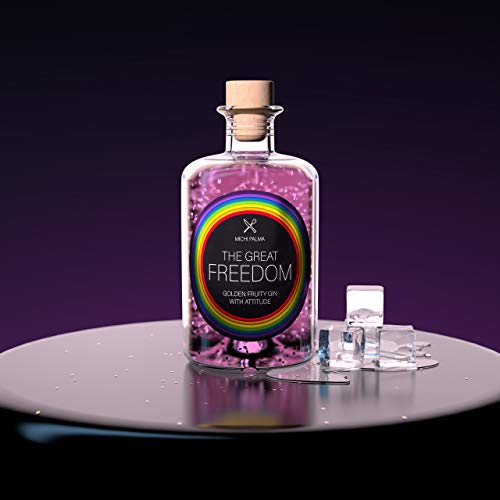 Michi Palma | The Great Freedom Golden-Fruity Gin (1 x 0.5 l) | 23 Karat reines Blattgold | Edle Geschenkverpackung… – Bild 4