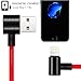 Magnetic Lightning Cable,Dreamvasion Magnetic [90 Degree Right-angled] Double Sided 2 in 1 Lightning + Micro USB Sync & Charge Cable Charging Cord for iPhone 7 7 Plus/8 8 Plus/iPhone X, Android Phones