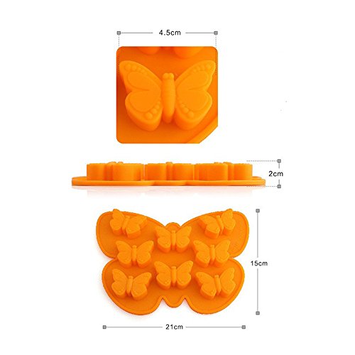 Milopon Eiswürfelformen Eiswürfelform Eiswürfelschale aus Silikon Schmetterlinge Eiswürfel Box Eiswürfel Silikonformen… – Bild 5