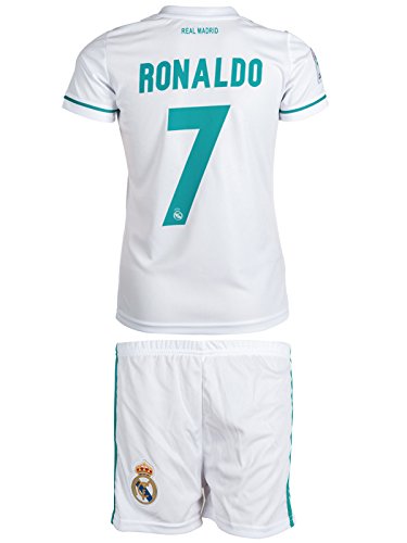 Real Madrid #7 Ronaldo 2017 2018 Home White Kids Jersey (XXL)