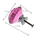 YUYIKES 40mm Diamond Shape Crystal Glass Cabinet Knobs Pink 12 Pack for Drawer Chest Bin Dresser Cupboard