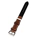 szzijia 24mm Width Brown Genuine Leather Wristwatch Band Men Watch Strap Watchband