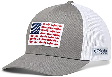 Unisex PFG Mesh Fish Flag Ball Cap, Titan/Weiß, L/XL