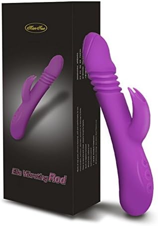 Personal Rabbit Massager - Waterproof Rechargeable for Back,Neck and Waist , 7x Speed Dual Powerful Motor, Medical Silicone,Purple