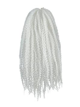 Cyberloxshop Marley Braid Afro Kinky Hair Silver White Amazon Co
