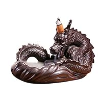 Backflow Incense Burner HuiKai Dragon Retro Handmade Porcelain Ceramic Decoration