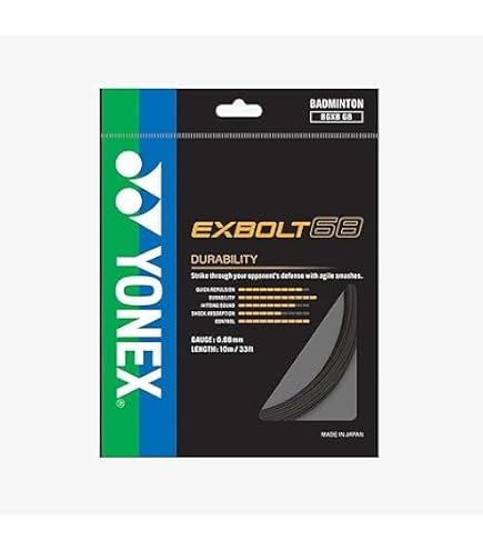 Yonex Exbolt 63 Badminton String - 0.63mm - White : Amazon.ca
