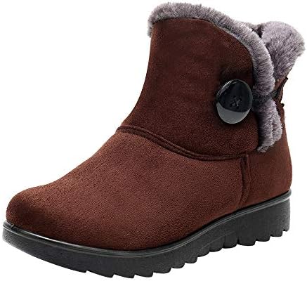 GIFC Fashion Women's Winter Ankle Short Snow Boots Fur Ladies Footwear Warm Shoes