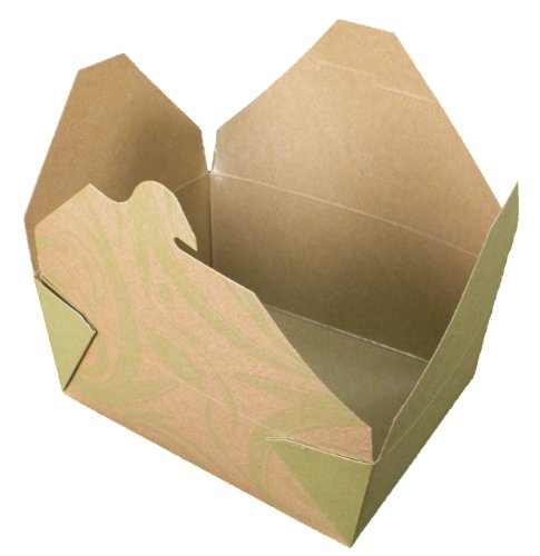 Fold-Pak Bio-Plus Earth 08BPSONOMM Sonoma Print Paper Carry-Out/To-Go Container, 6" Length x 4-3/4" Width x 2-1/2" Height, 45-Fluid Ounce Capacity (Case of 300)