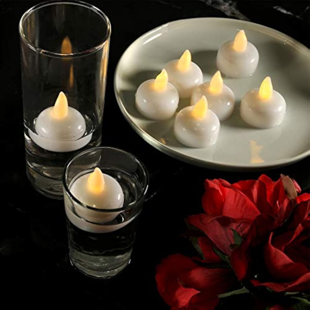 Waterproof Tea Lights Candle Battery Operated, LED Flameless Floating Candles 24 646690021750 eBay