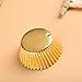 ULTNICE 100pcs Gold Foil Cupcake Liners Aluminum Thickened Baking Muffin Paper Cups Cases (Golden)