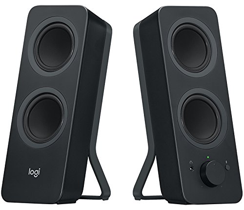 Logitech-Z207-Wireless-Bluetooth-PC-Speakers-Stereo-Sound-10-Watts-Peak-Power-35mm-Audio-Input-Headphone-Jack-Multi-Device-Easy-Switch-UK-Plug-ComputerTVSmartphoneTablet-Black