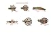 yueton Pack of 6 Vintage Leaf Flower Shape Hair Clip Headwear Lady Hair Accessories
