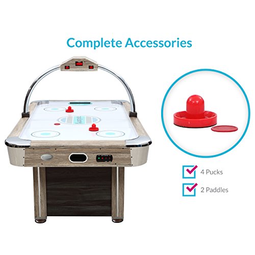 Harvil 7 Foot Indoor Air Hockey Table with Overhead Scorer