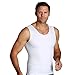 Insta Slim Compression Muscle Tank, White, Large, Shapewear for Men