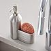 iDesign Forma Brushed Stainless Steel Soap and Sponge Sink Organizer Caddy - 6