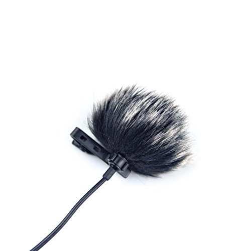 5 Pack Lapel Microphone Windscreen, Morfone Mini Size Lavalier Mic Furry Windscreen Muff/Micromuff - Black