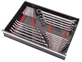 Ernst Manufacturing Wrench Rail Set with Magnetic Backing, 40 Tool, Red