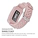Moretek Silicone Bracelet Replacement Band Strap for Samsung Gear Fit2 & Fit2 Pro Tracker Smartwatch (New Pink)
