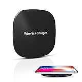 iPhone x Wireless Charger, 10W Qi Fast Wireless Charge Charging Pad for Samsung Galaxy S9 S8 S8 plus S7 edge Note 8, iPhone 8 8plus, and All Qi-Enabled Phones with Anti-slip Rubber by LeanKing (Black)