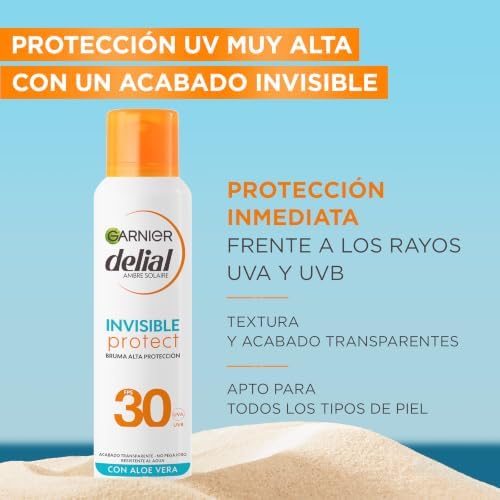 Garnier Delial Invisible Protect Bruma Cuerpo FPS30+ con Aloe Vera, 150ml