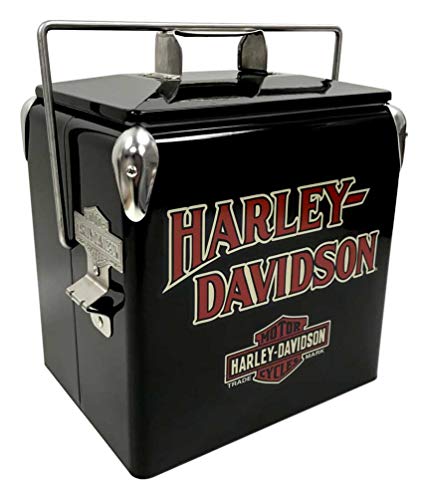 Harley-Davidson Bar & Shield Retro Metal Cooler – 13 Liter, Black HDX-98504