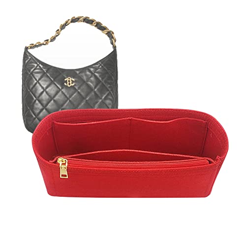 Lckaey Purse Organizer for hobo handbag bag inner pocket size lined bag support2028pink 28 * 6 * 18cm