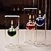 HOBULL 1 Set/3 SizeRefillable Oil Lamp Transcend Clear Glass Unscented Pillar Candle Long Lasting Tea Lights Unique Gift