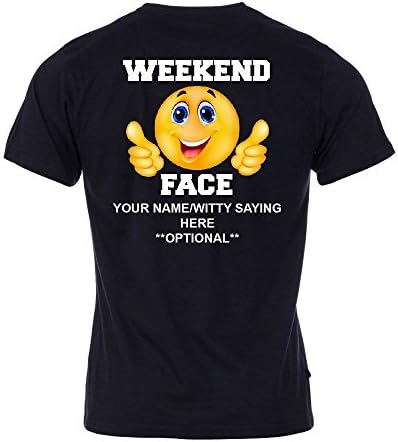 Suck My Tee - Personalized-Custom Smiley Emoji Weekend Face T Shirt, Black, Sizes Small, Medium, Large and XL