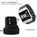 VODKE XMS484 Silicone Charging Dock Station Holder Stand with Cable for Fitbit Ionic Smart Watch, Black