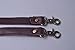 Wento Pair 24'' Genuine Leather Dark Brown Purses Straps,Lobster Hook inner size 0.3'',Real Leather Sewing Canvas backing Bag Handles,replacement Purse Straps,Bag Wallet Straps WT0301(Dark Brown)