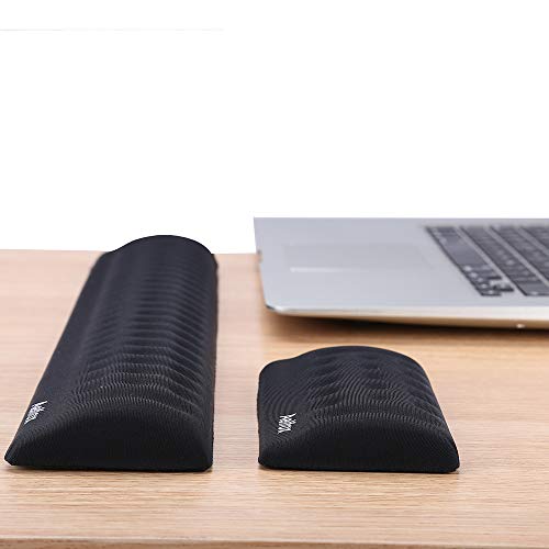 Aelfox Keyboard Wrist Rest & Mouse Pad Wrist Support, Ergonomic Wrist Pads for Productive Typing and Wrist Pain Relief(Upgraded Softer Version Set)