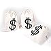 PAUBOLI Dollar Sign $ Money Bag 8 x 10 Inches (3pcs/Pkg) Canvas Drawstring Bag Bank Robber Bag Bag