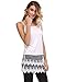 Lace Top Extender Layering Camisole with Extra-Long Sheer Lace Bottom (XXXL, White)
