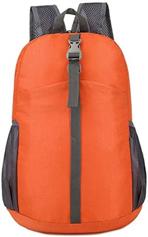 Ssszx 25L Packable Ultralight Skin Bag Nylon Backpack Foldable Camping Daypack Hiking Sac De Sport Outdoor Waterproof Student Bag (Orange)