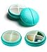 FECEDY Mini Portable 4 Slots Travel Medical Pill Box Medicine Case (Random Color)