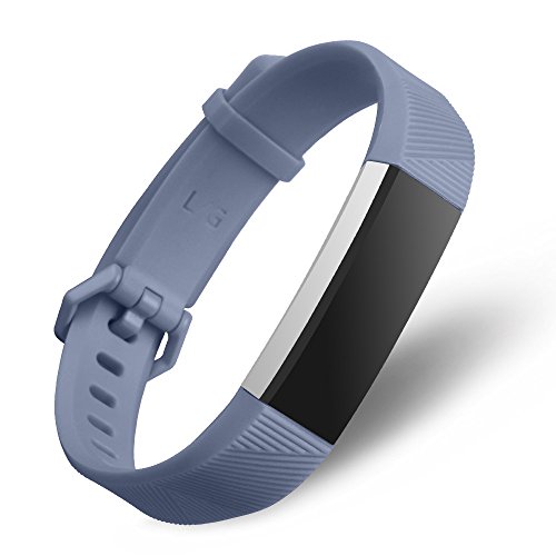 image for UMTELE Compatible with Fitbit Alta Bands, Soft Wristband with Metal Bu