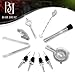 Premium 14 Piece Cocktail Making Set & Bar Kit by Bar Brat ™ / Free 130+ Cocktail Recipes (Ebook) Included/Make Any Drink With This Bartender Kit