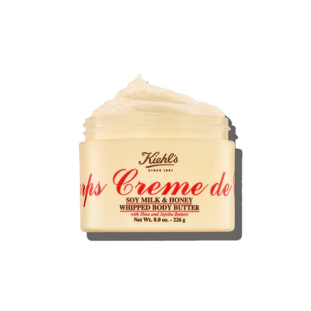 Kiehl's Creme de Corps Whipped Body Butter, Gentle Body Lotion, Provides Rich 24-Hour Hydration, For All Skin Types, 226g