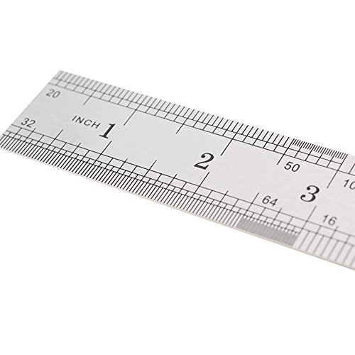 Home Mart 15cm 6 Inch Stainless Metal Ruler Measuring Tool