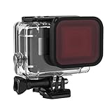 Kupton Red Filter, Underwater Camera Diving Waterproof Red Color Correction Filter for Kupton GoPro Hero 7/6/ 5/ HD (2018) Housing Case