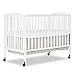 Dream On Me Full Size 2 in 1 Folding Stationary Side Crib, White primary