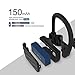Bluetooth Headphone Wireless Headset for Sport Compact Over-Behind-Ear Earbud Hands Free Mic Sweatproof Stereo Fit Crystal Clear Sound iPhone Android Compatible Cheap on Sale-Black