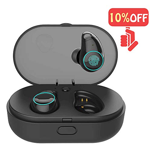 Arbily Wireless Bluetooth Earbuds,Bluetooth Earphones with Mic Cordless Earbuds with Charging Case,Waterproof Bluetooth Earphones for Running Noise Cancelling Sport Headphones for iPhone Android