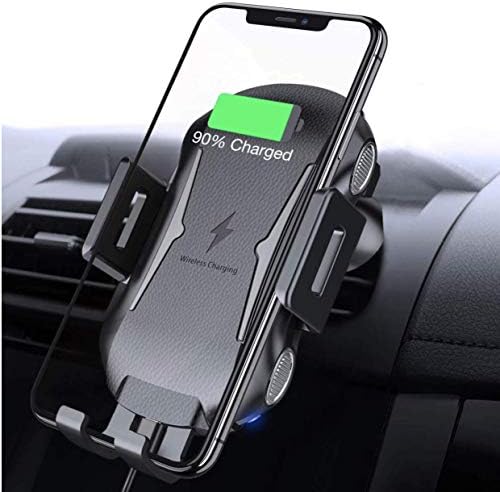 Wireless Car Charger Mount, Auto Clamping 10W/7.5W Qi Fast Charging Car Phone Holder Air Vent Windshield Dashboard Compatible iPhone Xs/Xs Max/XR/X/ 8/8 Plus, Samsung Galaxy S10/S9/S8/S8+ (Black 3)