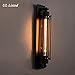 NAVIMC Black Antique Industrial Iron Wall Sconces Light Bedside Wall Lamp Decor Lighting Fixture (wall style)