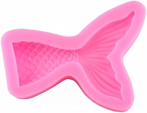 Finecase Mermaid Tail Candy Silicone Mold for Sugarcraft, Fondant Cake Decoration, Cupcake Topper, Chocolate, Pastry, Cookie Decor, Jewelry, Polymer Clay (Large)