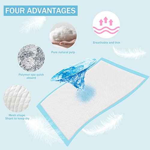 Baby Disposable Changing Pad, 100 Pack Soft Non-Woven Fabric