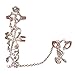 Happy Hours - Adjustable Plating Rose Rings / Multiple Finger Stack Knuckle Band Hollow Bling Ring Crystal Set(Rose Gold)