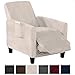 Great Bay Home Velvet Plush Stretch Recliner Slipcover. Velvet Recliner Furniture Protector, Soft Anti-Slip, High Stretch (Recliner, Sand)